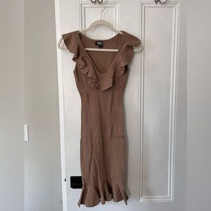 Ruffled Brown Dress